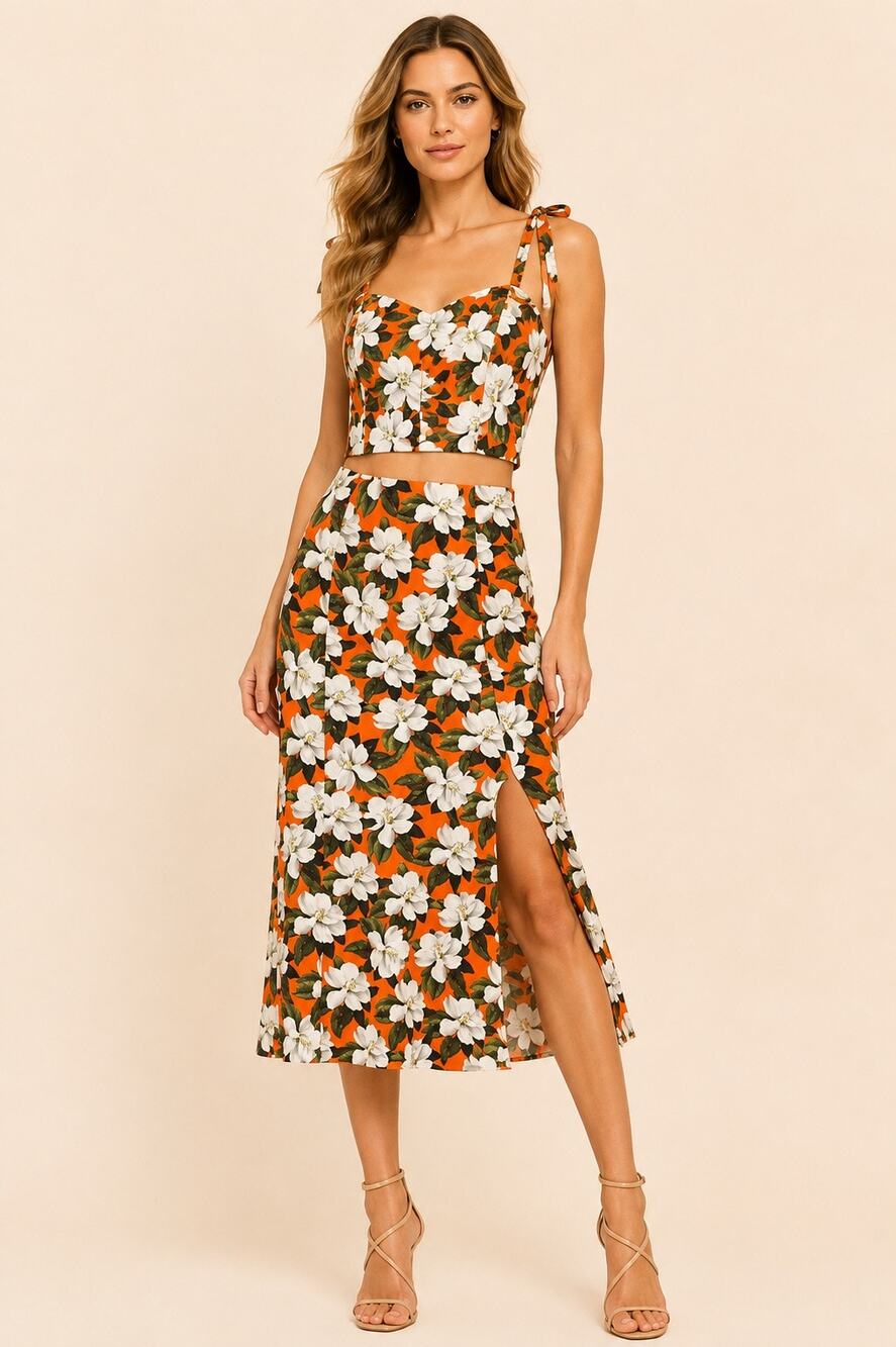 Alice + Olivia Floral Print Skirt Set